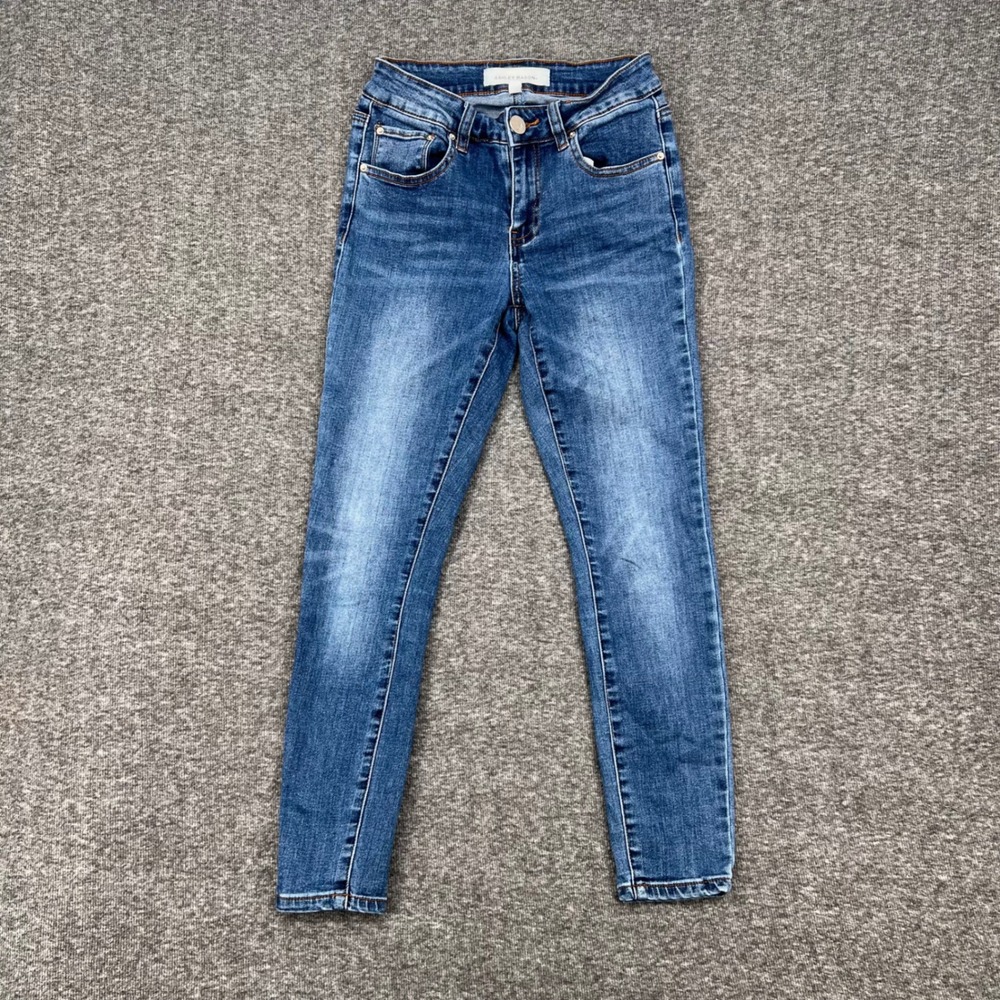 Ashley Mason Womens Medium Wash Skinny Jeans Blue Stretch Denim Pants Size 1